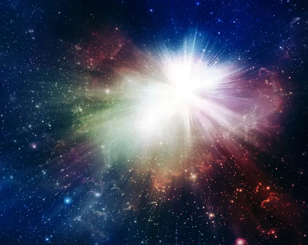 Kleurrijke supernova explosie — Stockfoto
