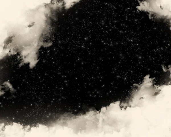 Sterne durch die Wolken — Stockfoto