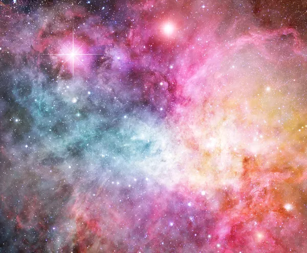 Nebulosa rosa e azul — Fotografia de Stock