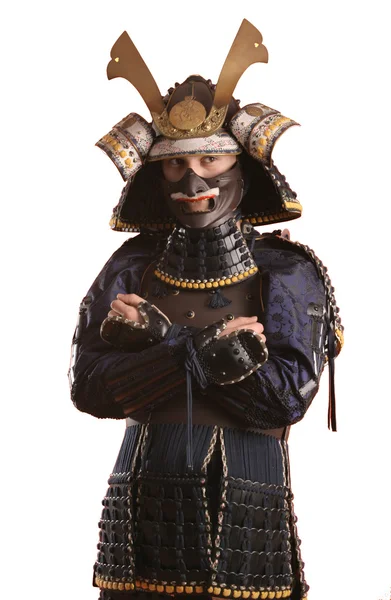 Samuraj kostým Stock Snímky