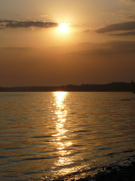 закат на море