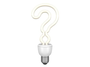 Question mark symbol shaped bulb. clipart