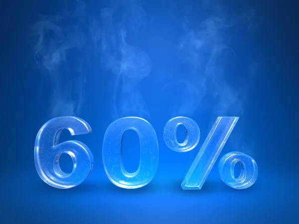 Indunstning sextio procent isiga symbol — Stockfoto