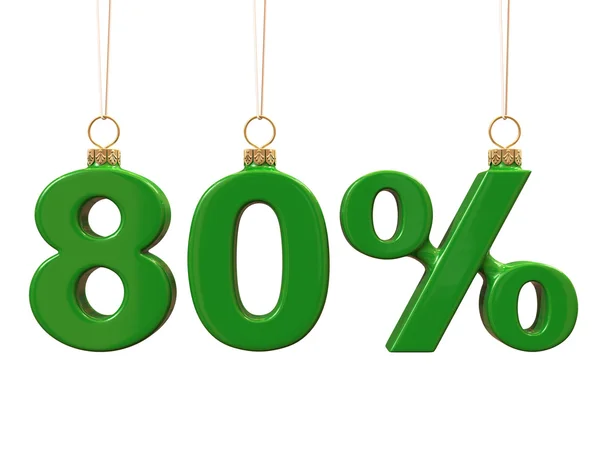 Åttio procent formade jul gröna bollar — Stockfoto