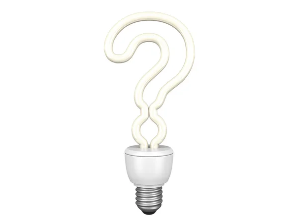 stock image Question mark symbol shaped bulb.