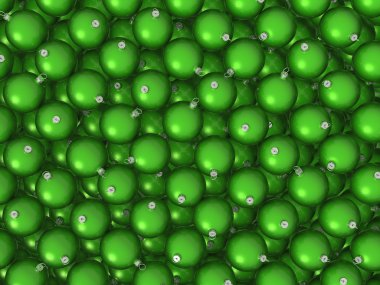 Green Christmas balls background clipart