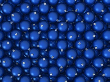 Blue Christmas balls background clipart