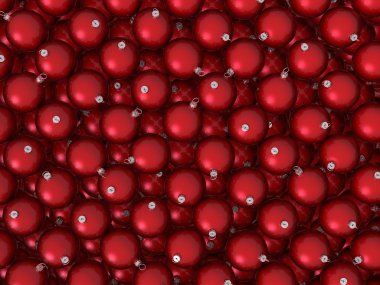 Red Christmas balls background clipart