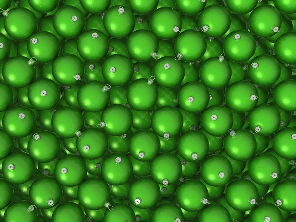 Bolas de Natal verde fundo — Fotografia de Stock