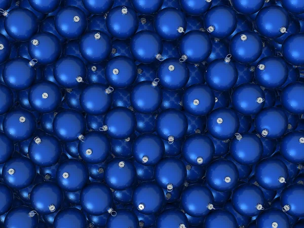 Azul bolas de Natal fundo — Fotografia de Stock