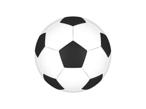 Beyaz zemin üzerinde izole edilmiş futbol topu — Stok fotoğraf