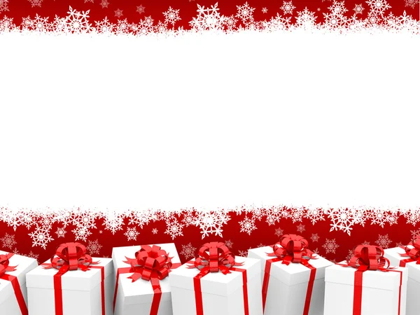 Jul bakgrund med giftboxes — Stockfoto