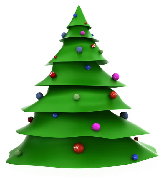 Árbol de Navidad de dibujos animados 3D — Foto de Stock