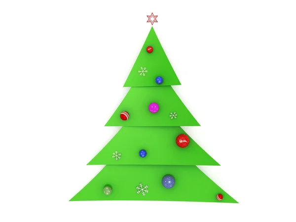 3D vánoční strom — Stock fotografie