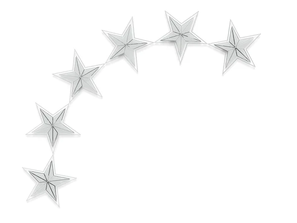 3d estrelas de vidro de gelo — Fotografia de Stock