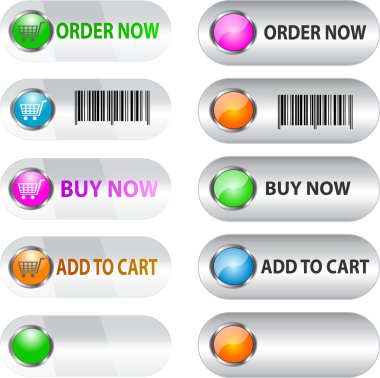 Label/button set for ecommerce clipart