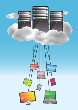 Cloud computing concept clipart