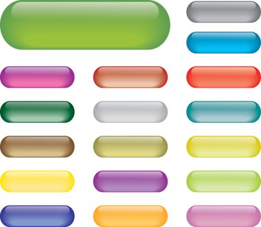 Colored web buttons clipart