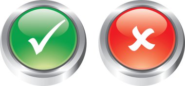 Nice set of glossy icons like buttons clipart