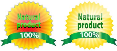 Natural Product labels clipart