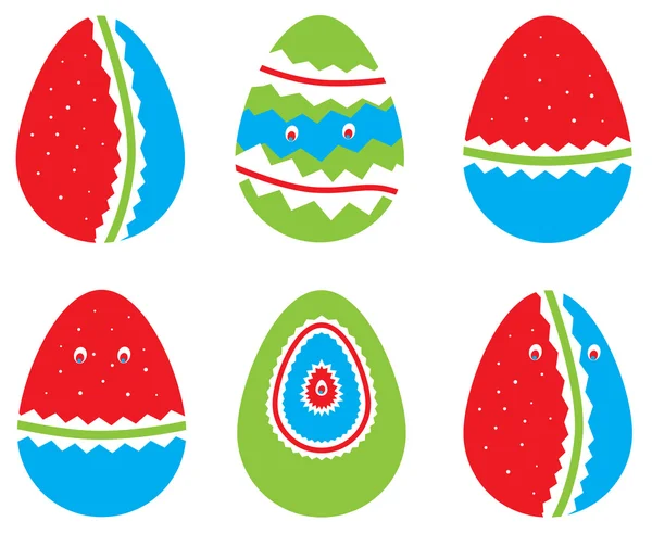 Векторный набор пасхальных яиц — стоковый вектор