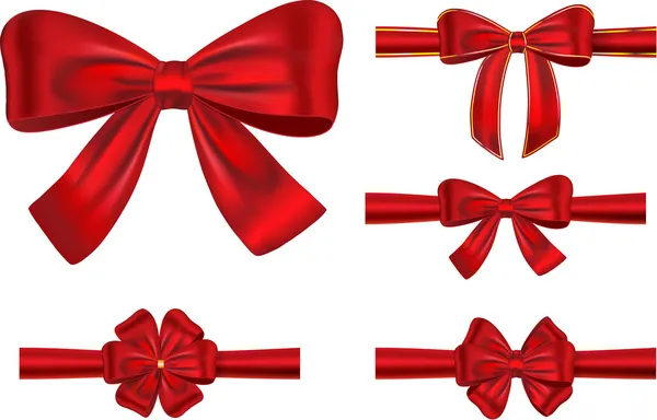 Rubans festifs avec noeuds — Image vectorielle