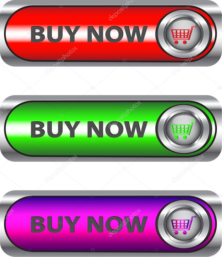 Metallic Buy now button set