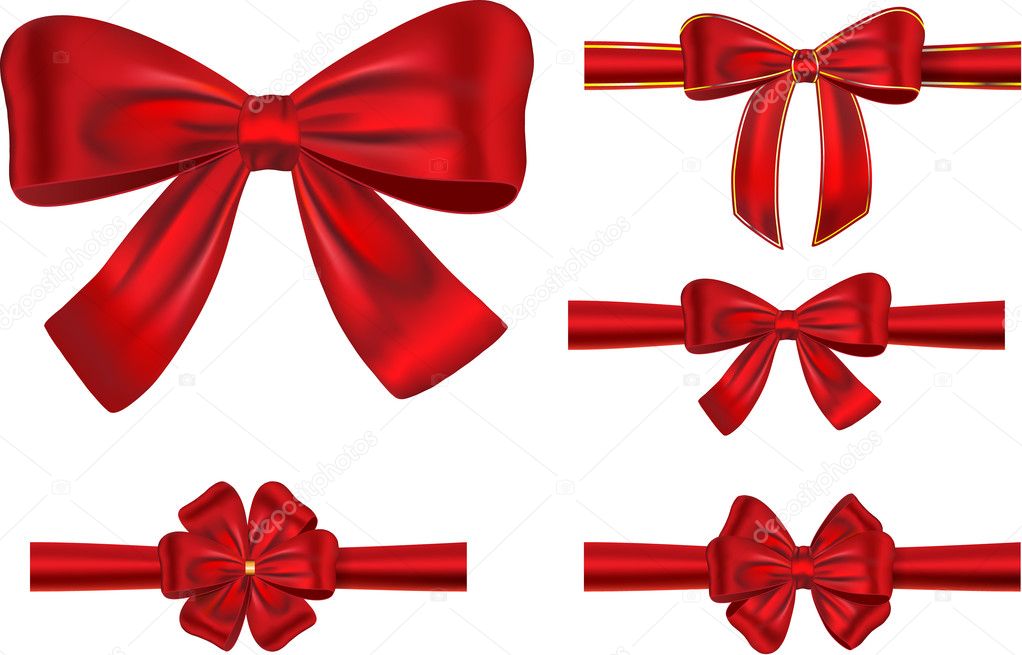 Festive ribbons with bows