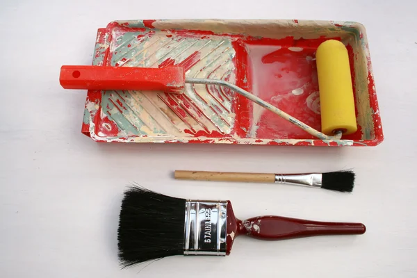 Malowanie i dekorowanie narzędzia. — Zdjęcie stockowe