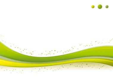 Dynamic green Wave/Points background template. clipart