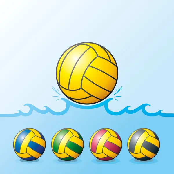 Water Polo ball Set — Stock Vector