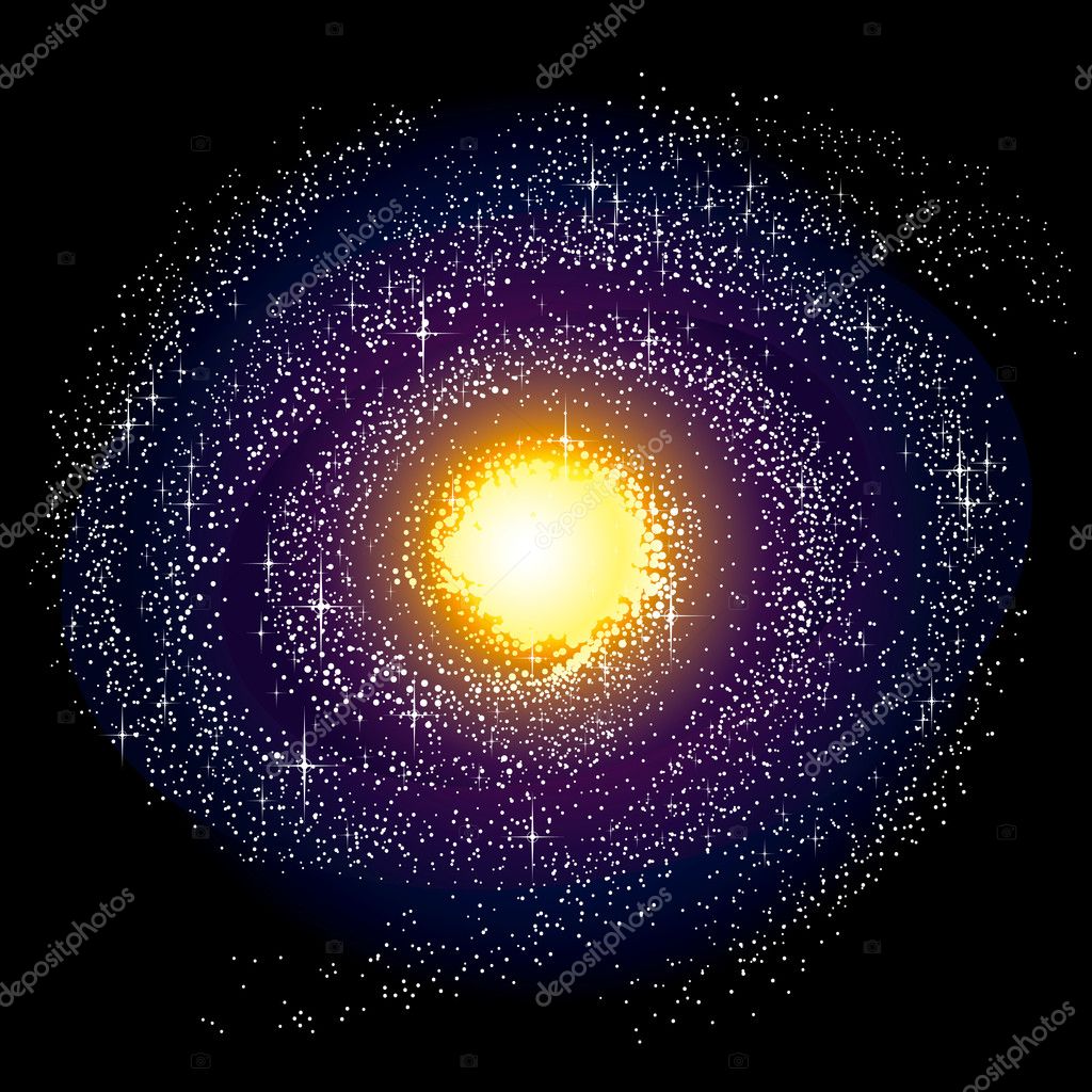 Spiral Galaxy - Milky Way — Stock Vector © daulon #7689302