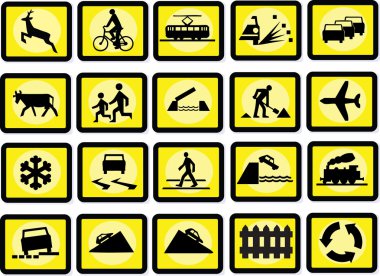 Signs on table clipart