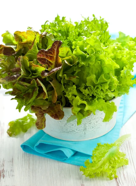Mixed lettuce in a bowl — Stock Photo, Image