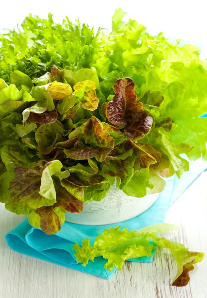 Salată verde mixtă într-un castron — Fotografie, imagine de stoc