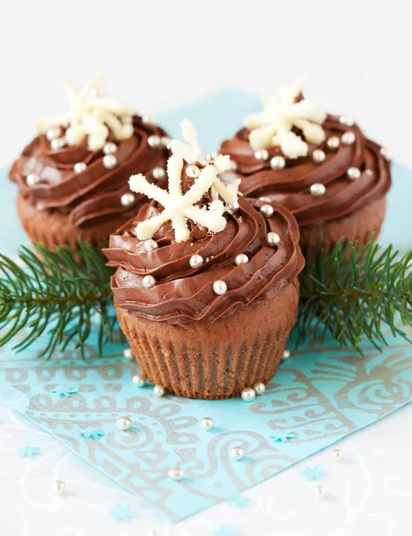 Christmas cupcake — Stockfoto