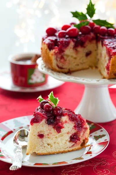 Cranberry Upside Down Cake — Stock Photo, Image