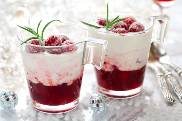 Cranberry desszert krém — Stock Fotó