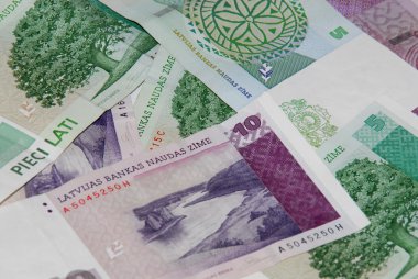 Latvian money clipart