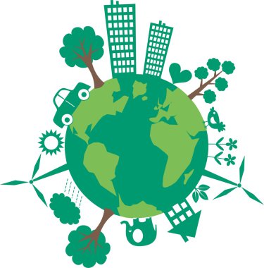 Green planet clipart