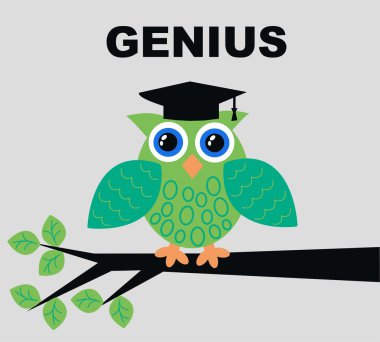 Genius owl clipart