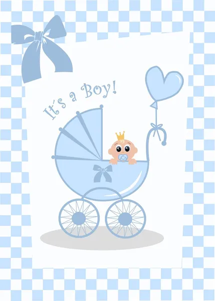 Newborn baby boy — Stock Vector
