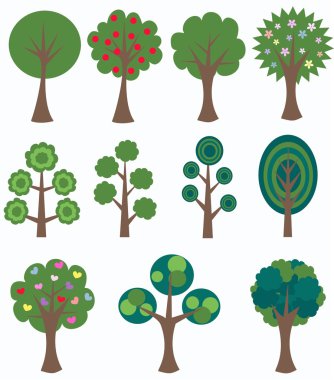 Different trees clipart