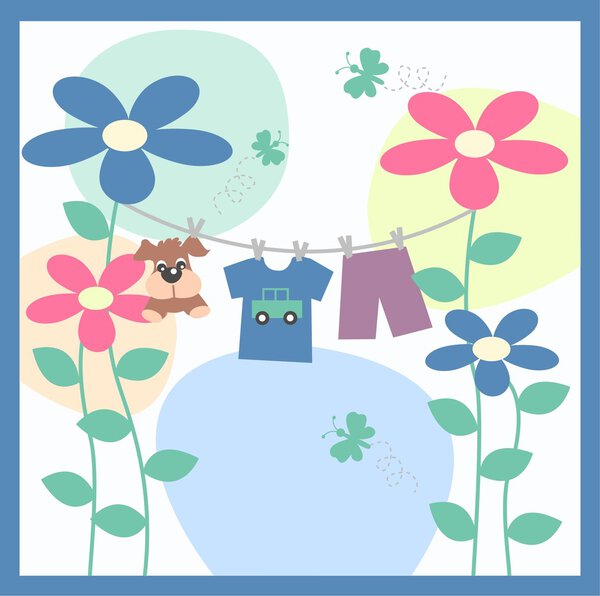 Newborn baby boy announcement