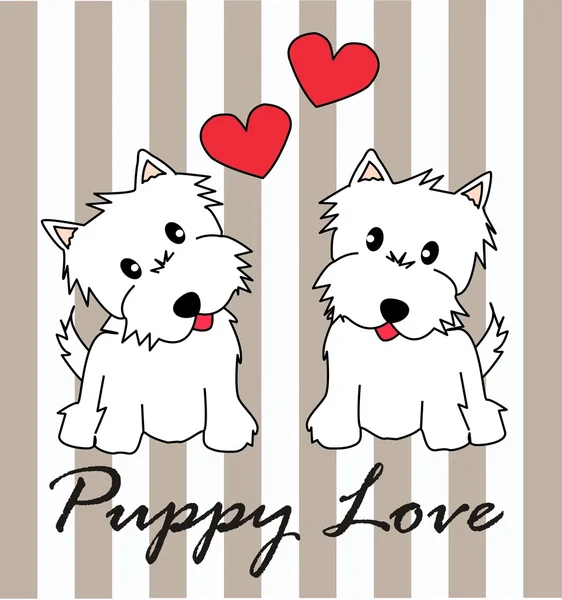 Puppy love — Stockvector