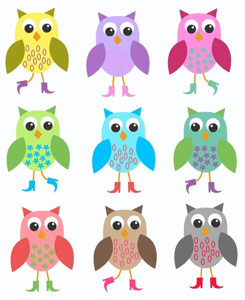 Seamless owl pattern — Stock Vector
