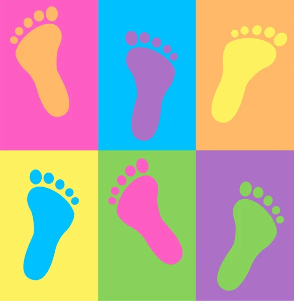 Seamless mönster foten fötter — Stock vektor