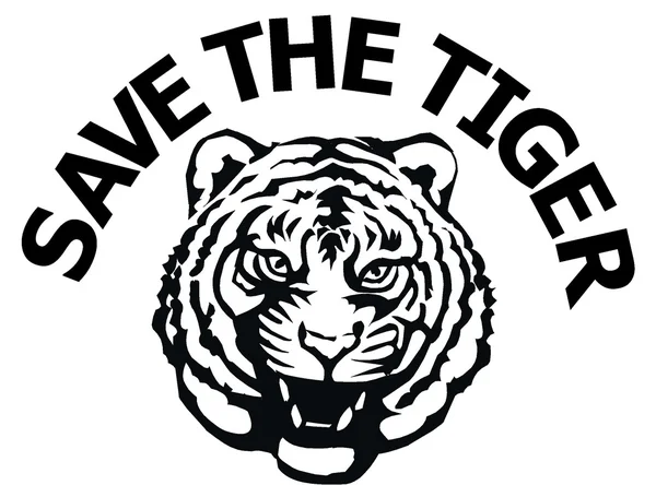 Imprimare de animale tigru — Vector de stoc