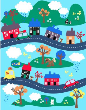 Landscape background clipart