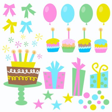 Birthday elements clipart